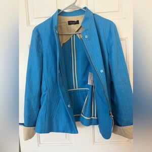 Piazza Sempione Blue Zip Blazer